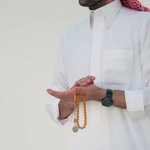 فازة ورد مع سبحة رجالية فاخرة