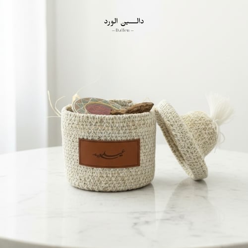 سلة خوص العيد ( زعفران - عود )