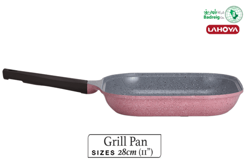 لاهويا طاوة شوي مطلية بالسيراميك مقاس 28 سم 3 لتر