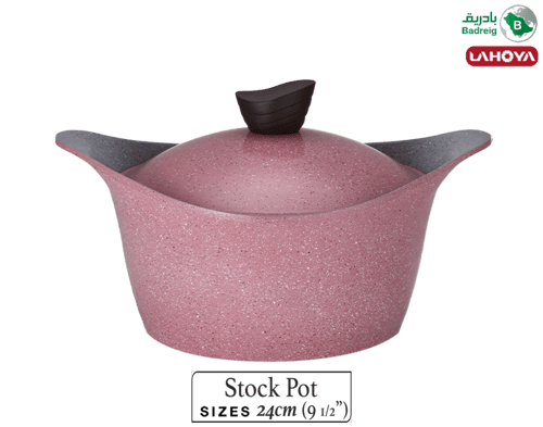 لاهويا قدر بغطاء مطلي بالسيراميك مقاس 24 سم 4.2 لت...