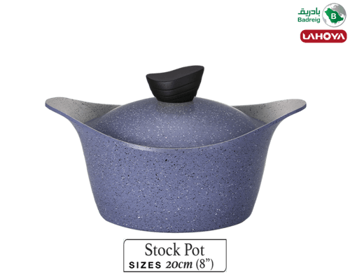 لاهويا قدر بغطاء مطلي بالسيراميك مقاس 20 سم 2.4 لت...