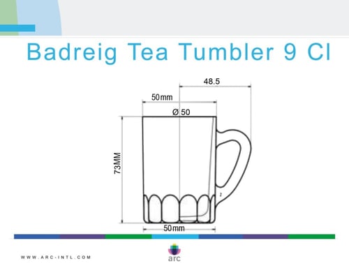 فنجان شاي بادريق 6 حبات