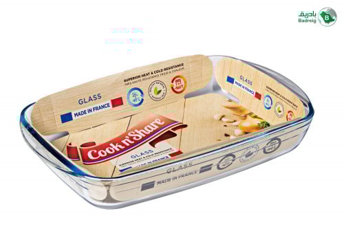 صينية فرن كوك اند شير شفاف 35*22 سم