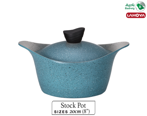 لاهويا قدر بغطاء مطلي بالسيراميك مقاس 20 سم 2.4 لت...