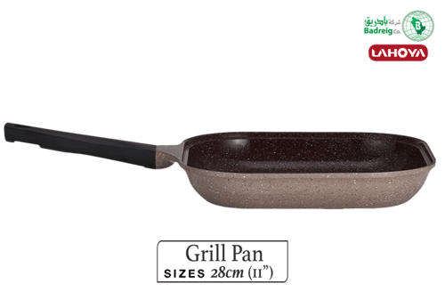 لاهويا طاوة شوي مطلية بالسيراميك مقاس 28 سم 3 لتر