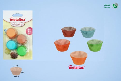 طقم ورق كيك 100حبة ميتالكس