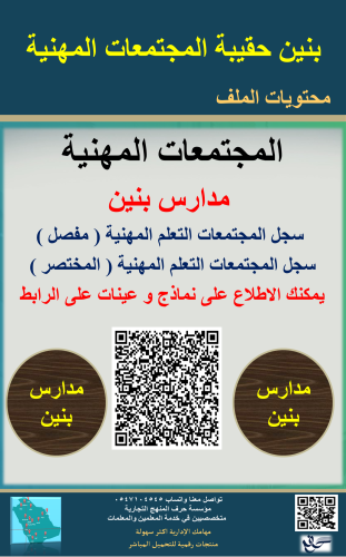 بنين حقيبة المجتمعات المهنية 1447ه جديد ومحدث