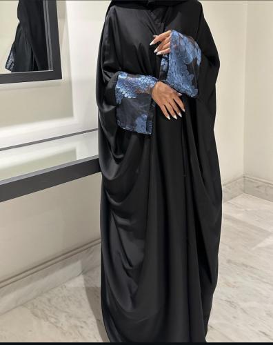 عبايه حرير طبيعي كم ملون