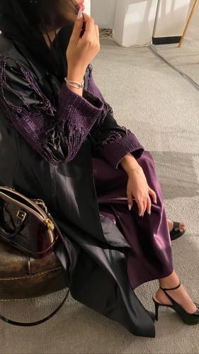 تفته ايطالي اسود والكم بنفسجي