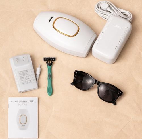 IPL laser + mousse and protective glasses (white)