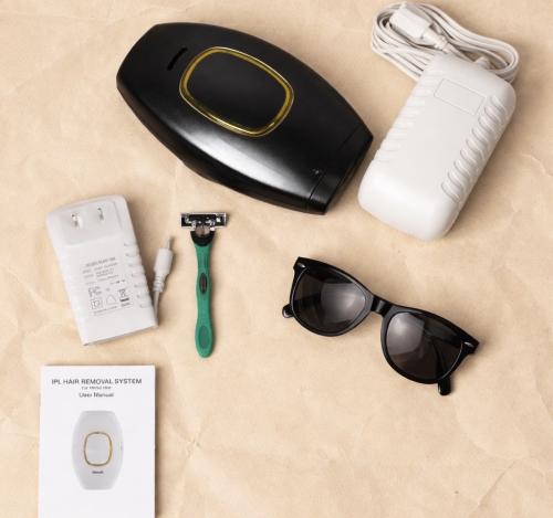 IPL laser + mousse and protective glasses (black)