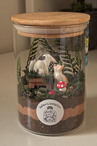 cats garden terrarium