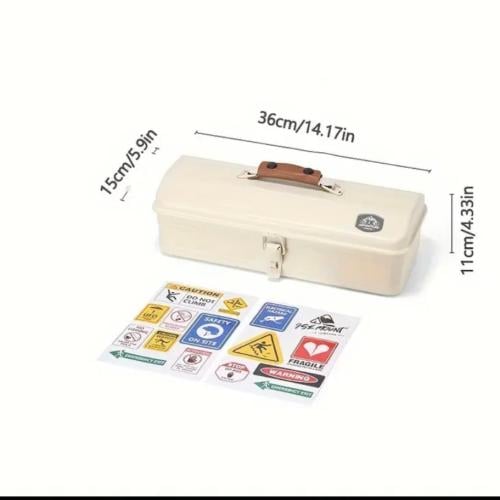 صندوق معدني لونين ابيض و أسود