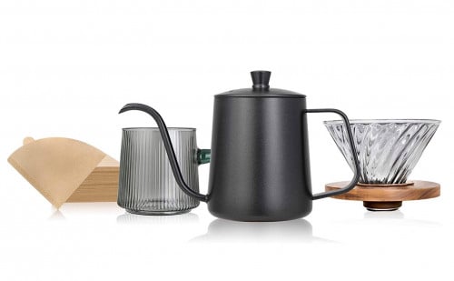 مجموعة تقطير قهوة احترافي V60 لماكينة - 4 قطع