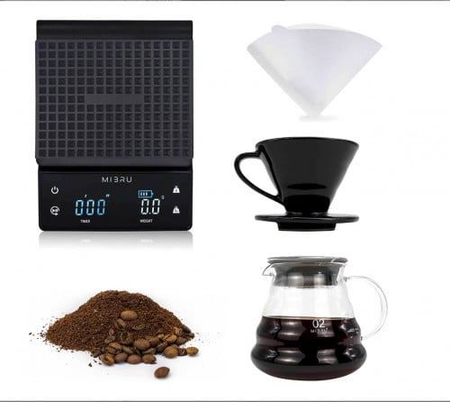 مجموعة تحضير القهوة بالتقطير