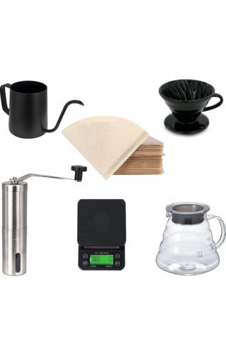 مجموعة صنع القهوة بالتنقيط V60 تناسب عشاق ومحبي ال...