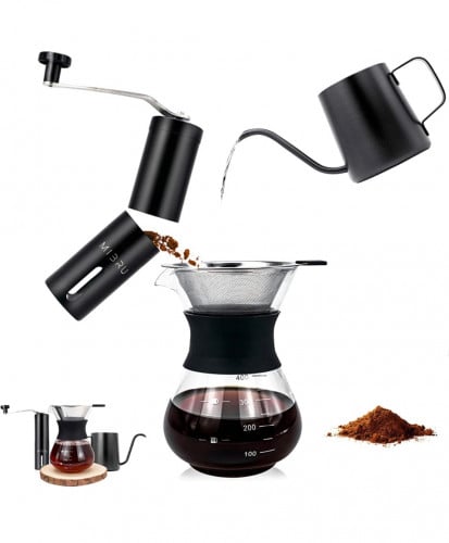 جموعة تقطير القهوة السريعة القابلة لإعادة الاستخدا...