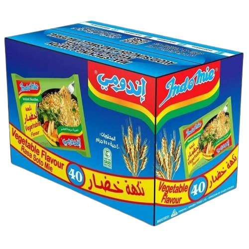 كرتون اندومي نكهة الخضار 40عبوة×75غ