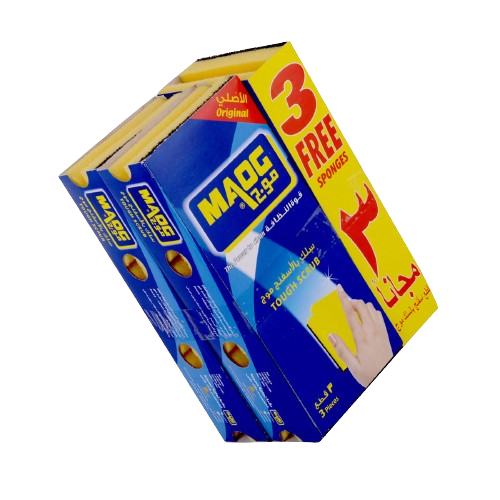 سلك بالاسفنج منظف الاواني من موج 3بكت ×3قطع