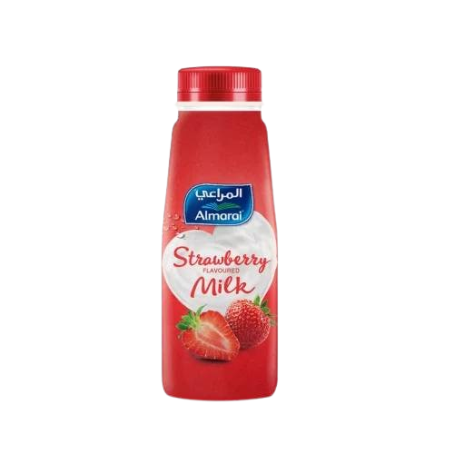 حليب بنكهة الفراولة من المراعي 225مل