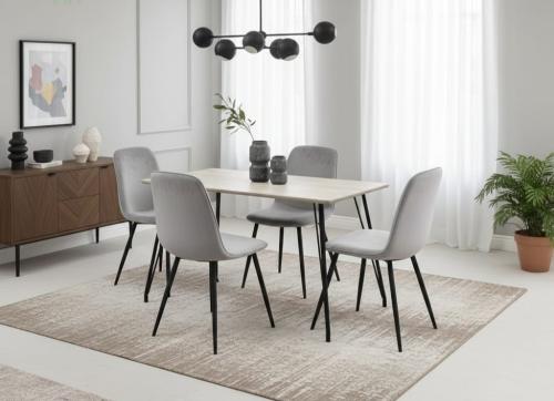 طقم طاوله طعام خشب 4 كراسي الوان متعدده بني _ رماد...