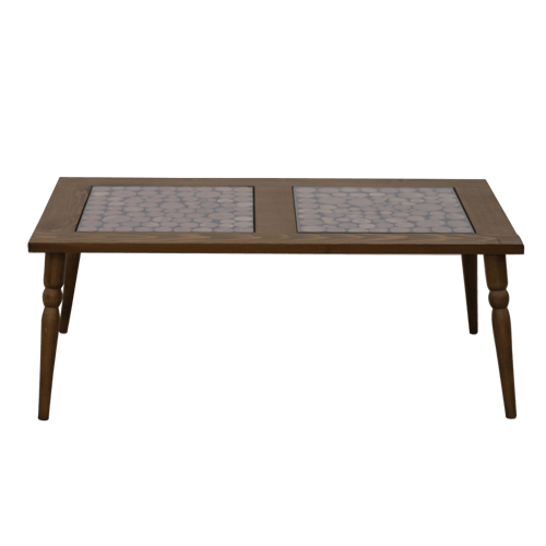 طاوله قهوه وسط لون بني تركي