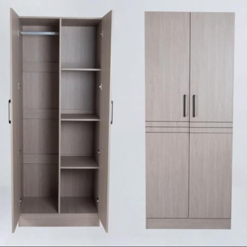 دولاب ملابس بابين لون بيج غامق