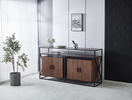 دولاب تخزين بوفيه خشب ١٨٠ سم