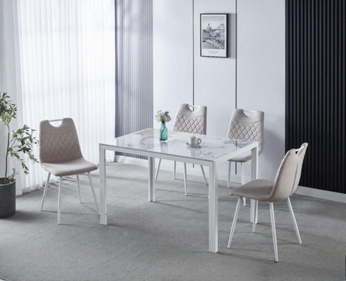 طاوله طعام سيراميك مودرن ٤ كراسي