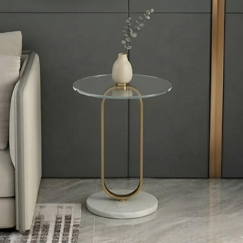 طاوله خدمه جانبيه مفرده ذهبي فضي اسود