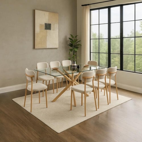 طقم سفرة 8 مقاعد تصميم مودرن