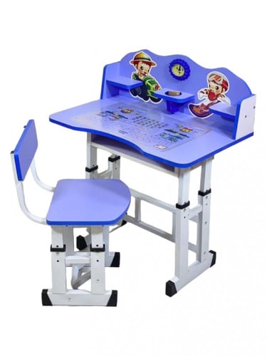 مكتب اطفال طاوله وكرسي دراسه للاطفال لون ازرق