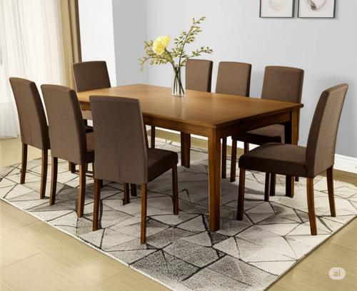 طاولة طعام ماليزية 8 كراسي – خشب متين وتصميم أنيق