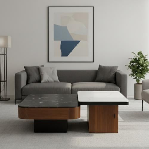 طاوله قهوه فخمه مربعه سيراميك