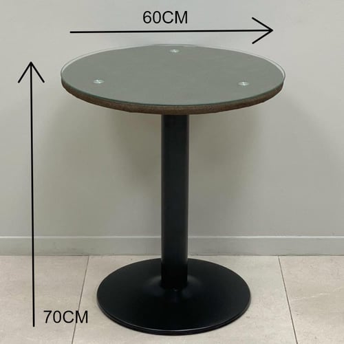 طقم طاولة كوفي وكرسيين بني واسود