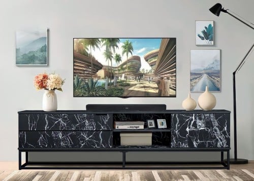 طاولة تلفاز اسود 180سم