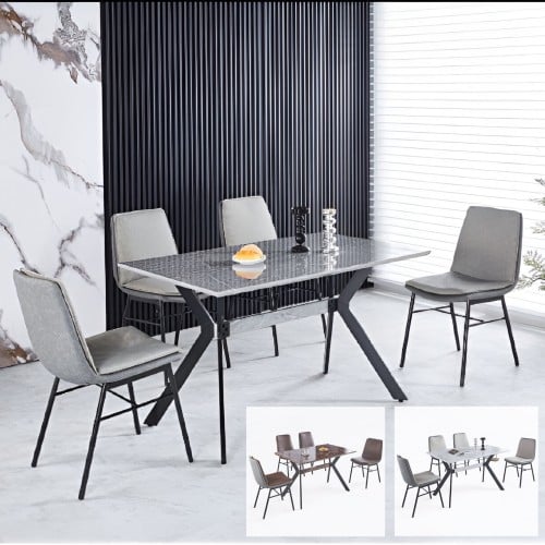 طاولة طعام 4 كراسي الوان متعدده