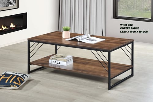 طاولة قهوة وسط دورين بني متعدد الالوان