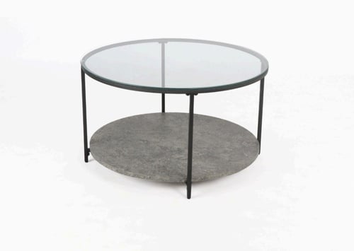 طاولة قهوة وسط سطح زجاج الوان متعدده