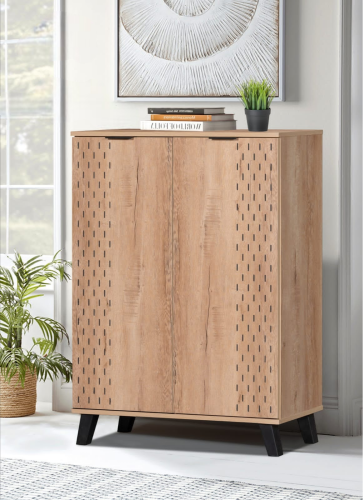 خزانة أحذية درفتين لون خشبي