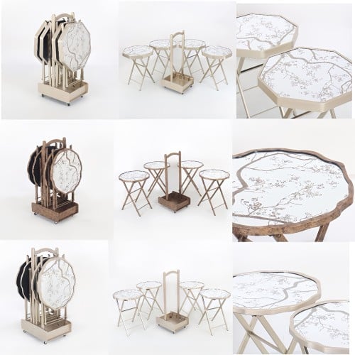 طقم عربيه مع طاولات تقديم