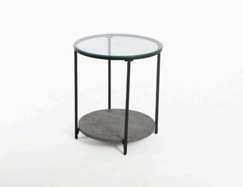 طاولة قهوة جانبية سطح زجاج الوان متعدده