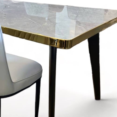 طقم طاولة طعام 8 كراسي رمادي