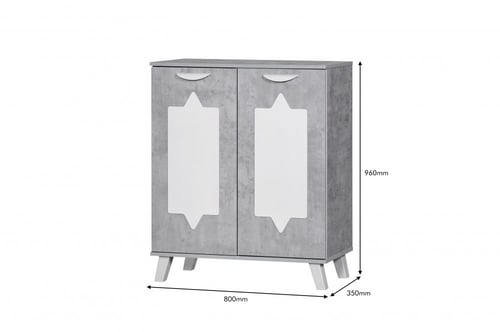 دولاب احذيه جزامه لون رمادي ماليزي