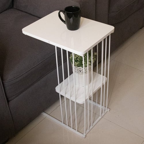 طاوله خدمه مفرد جانبيه ابيض