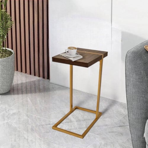 طاولة خدمة شاي جانبية بني