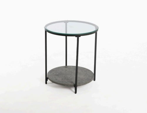 طاولة قهوة جانبية سطح زجاج الوان متعدده