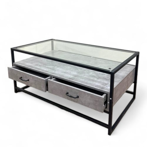 طاولة قهوة وسط مع ادراج الوان متعدده