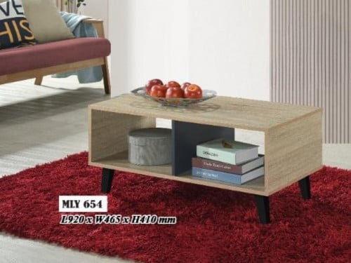 طاوله وسط خشبي ورمادي ماليزي