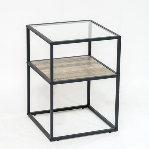 طقم طاولات مودرن بتصميم عصري - سطح زجاجي وقواعد مع...